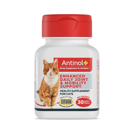 Antinol Plus Enhanced Daily Joint & Mobility Support for Cats (30 Soft Gels) - [Health Supplement]