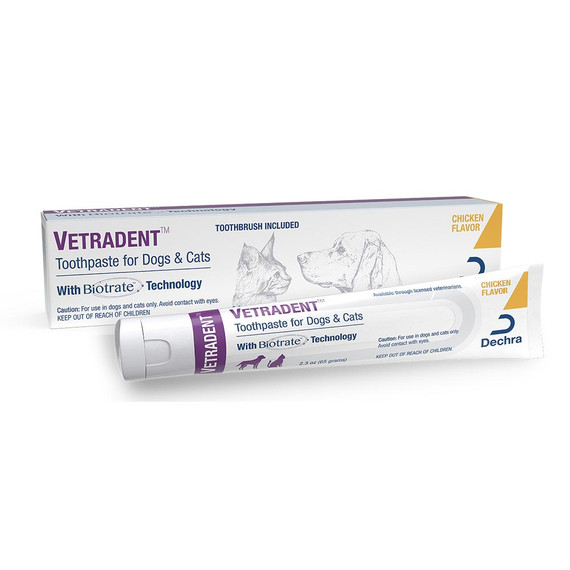 Vetradent Toothpaste for Dogs & Cats Chicken Flavor (2.3 oz Tube) - [Dental Health]