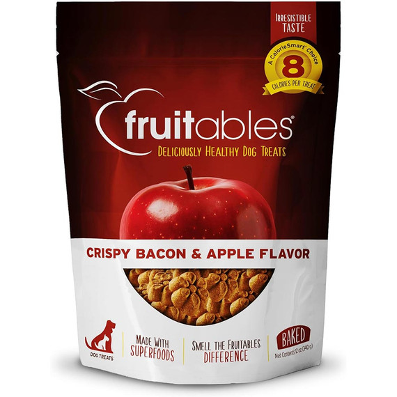 Fruitables Dog Treats Baked Crispy Bacon & Apple Flavor (12 oz)