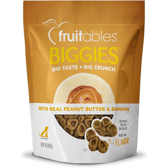 Fruitables Biggies Baked Dog Treats Peanut Butter & Banana (16 oz)