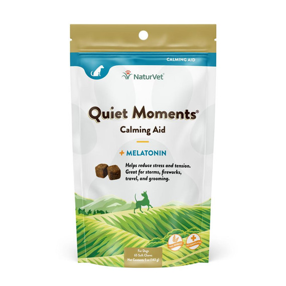 NaturVet Quiet Moments Calming Aid Soft Chew Supplements for Dogs (65 Count)