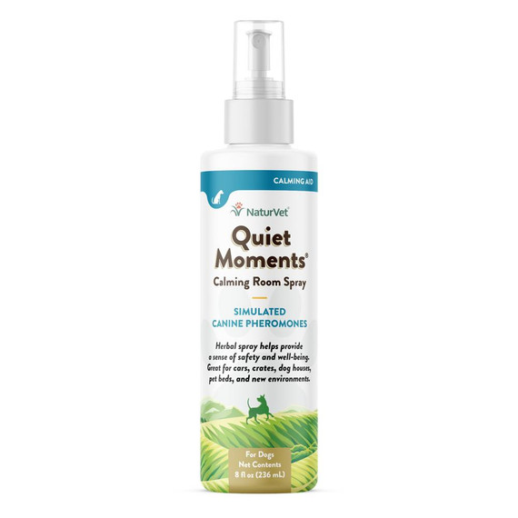 NaturVet Quiet Moments Herbal Calming Room Spray Supplement for Dogs (8 oz)