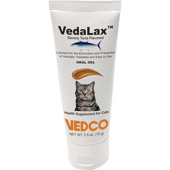VedaLax Hairball Oral Gel for Cats - Tuna Flavor (2.5 oz)