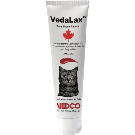 VedaLax Hairball Oral Gel for Cats - Maple Flavor (4.25 oz)
