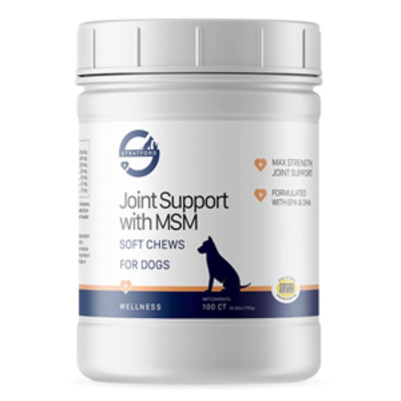 Joint Support with MSM for Dogs, Max Strength, 100 Soft Chews
