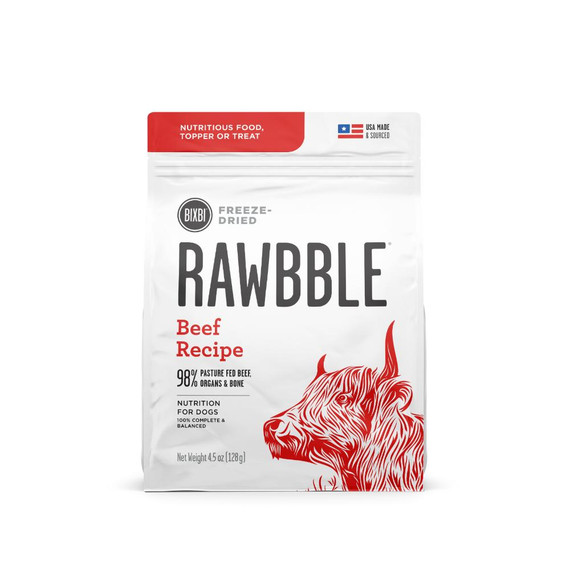 BIXBI DOG RAWBBLE BEEF FD 4.5OZ
