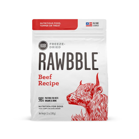 BIXBI DOG RAWBBLE BEEF FD 12OZ