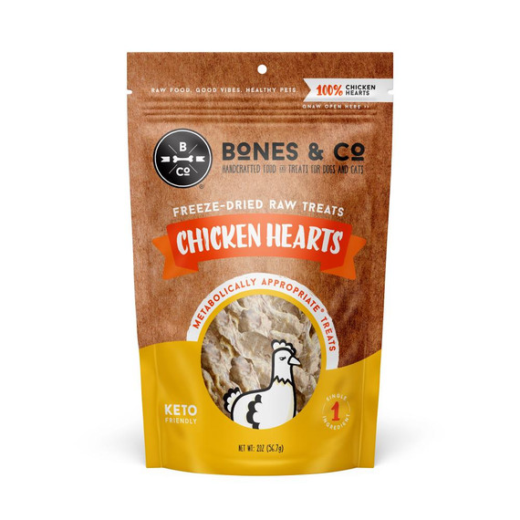 BONES DOG CAT CHICKEN HEARTS FD TREAT 1.9OZ