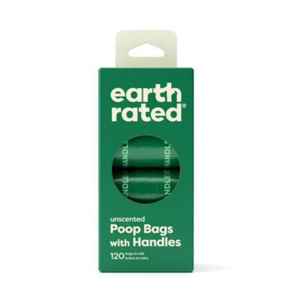 EARTH RATED 120CT HANDLE BAGS ON 8 REFILL ROLLS UNSCENTED