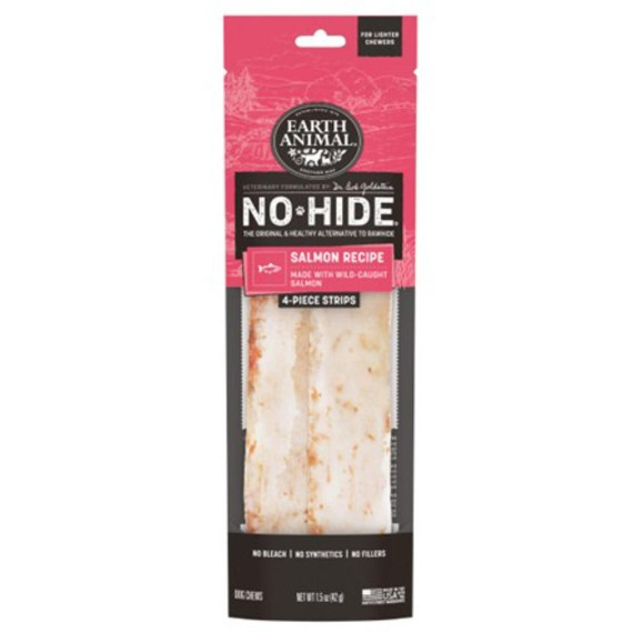EA DOG NO HIDE SALMON STRIPS 4CT TREAT