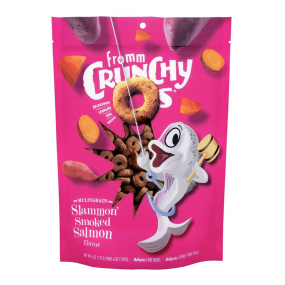 FROMM DOG CRUNCHY O'S SLAMMON SALMON TREAT 6OZ