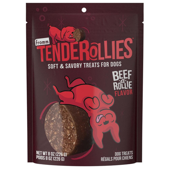 FROMM DOG TENDEROLLIES BEEF A ROLLIE TREAT 8OZ
