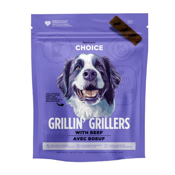 CHOICE DOG GRILLIN GRILLERS BEEF TREAT 12OZ