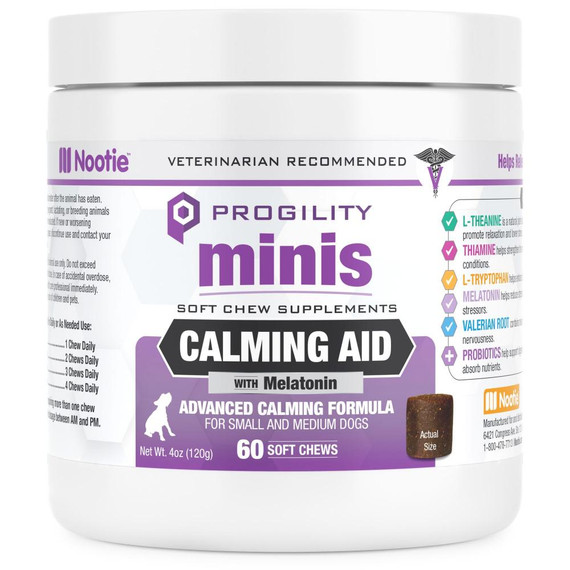 PROGILITY DOG MINI CALMING SMALL BREED CHEW 60CT 5.5OZ