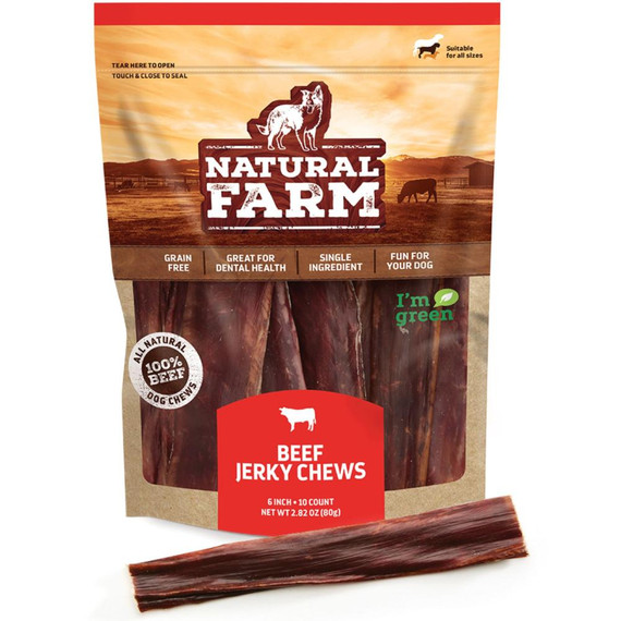 NF DOG BEEF JERKY 10CT 6" TREAT