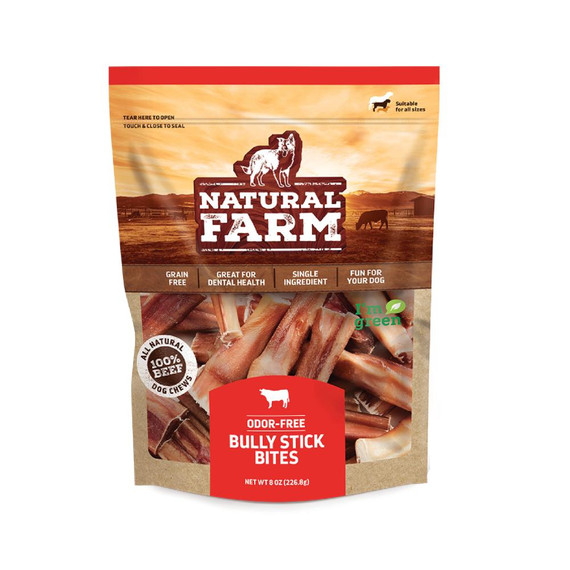 NF DOG BULLY STICK ODOR FREE BITES TREAT 8OZ