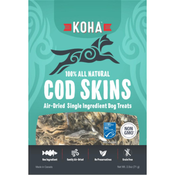 KOHA DOG COD SKINS TREAT 2.5OZ
