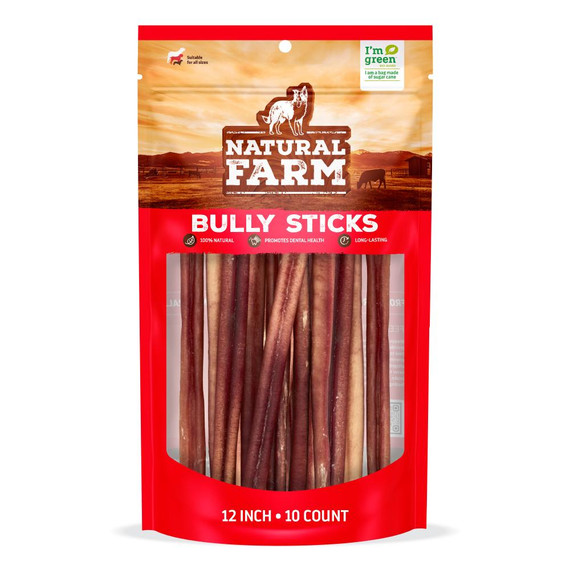 NF DOG BULLY STICK ODOR FREE 12" 10CT TREAT