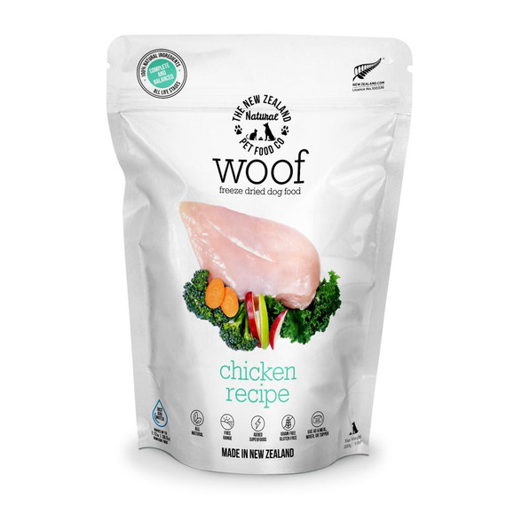 NZ DOG WOOF CHICKEN FD 9.9OZ