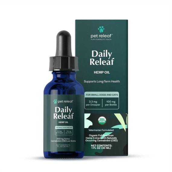 PET RELEAF DOG DAILY RELEAF 100 HEMP OIL ORGANIC 1OZ