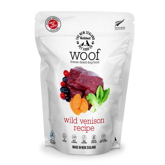 NZ DOG WOOF WILD VENISON FD 9.9OZ
