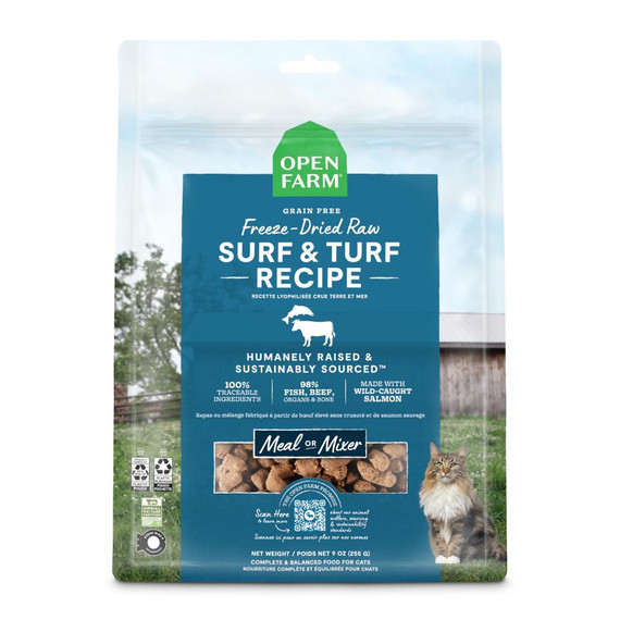 OPEN FARM CAT MORSELS SURF TURF FD RAW 3.5OZ