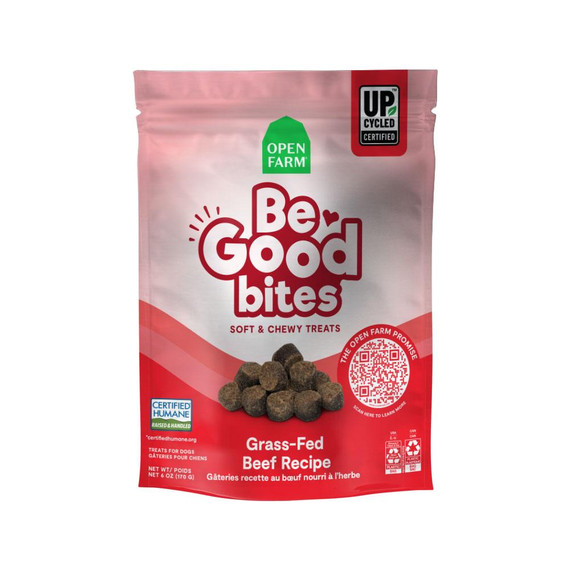 OPEN FARM DOG BE GOOD BITES BEEF TREAT 6OZ