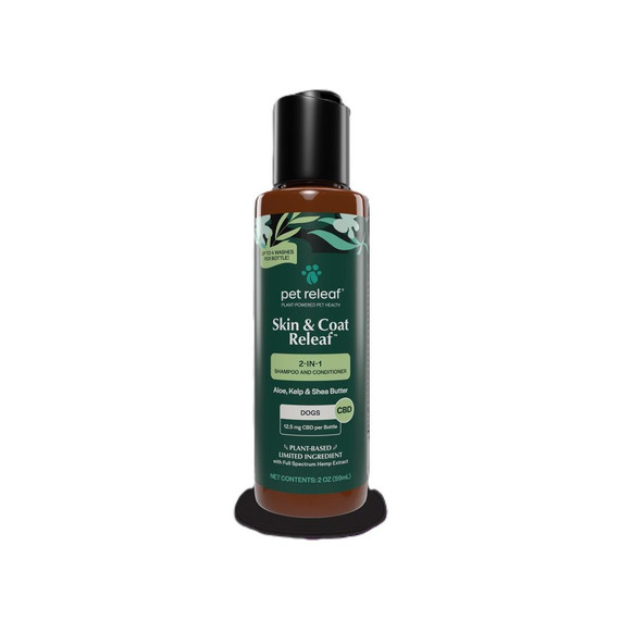 PET RELEAF DOG SHAMPOO CONDITIONER 2 IN 1 TRAVEL SIZE 2.5OZ
