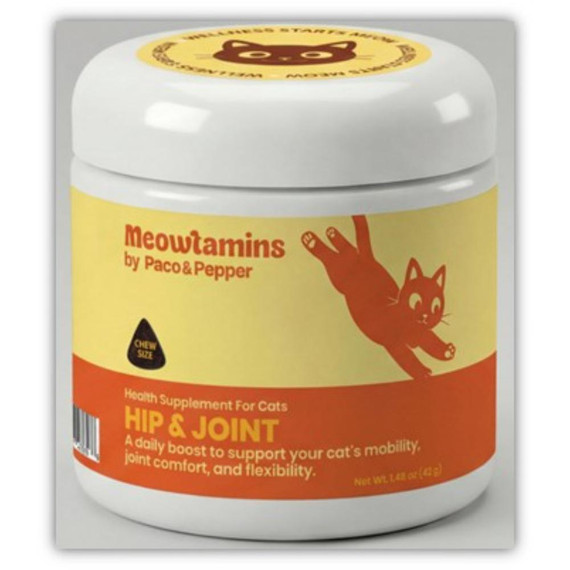 PACO PEPPER CAT MEOWTAMINS HIP JOINT SOFT CHEW 60CT