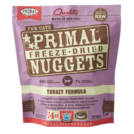 PRIMAL CAT NUGGETS TURKEY FD 14OZ
