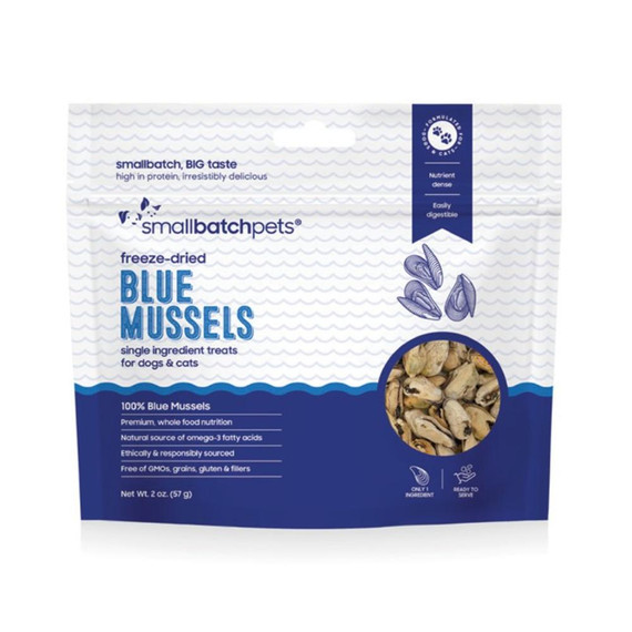 SMALLBATCH DOG CAT BLUE MUSSELS FD TREAT 2OZ