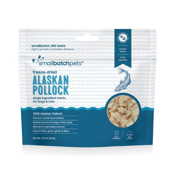 SMALLBATCH DOG CAT POLLOCK FD TREAT 1.25OZ