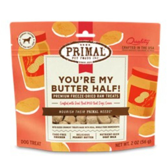 PRIMAL DOG GOAT MILK CHICKEN PEANUT BUTTER FD TREAT 2OZ