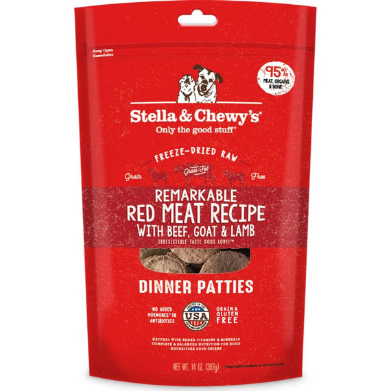SC DOG PATTIES RED MEAT FD 14OZ