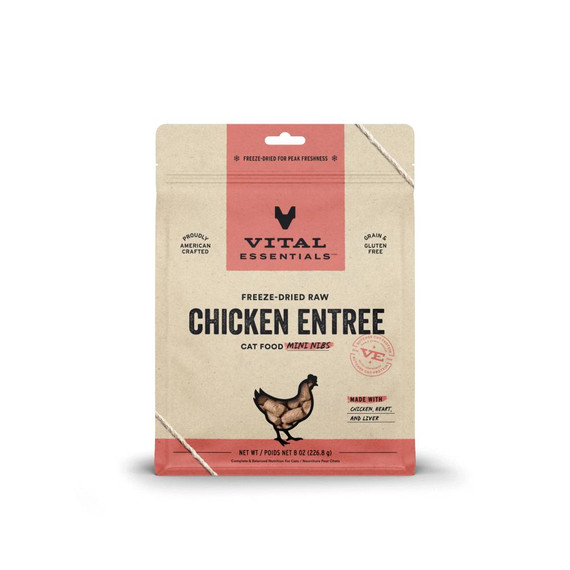 VE CAT CRUNCHY MINI NIBS CHICKEN FD 8OZ