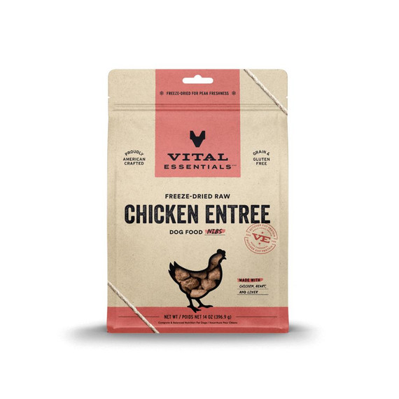 VE DOG CRUNCHY NIBS CHICKEN FD 14OZ