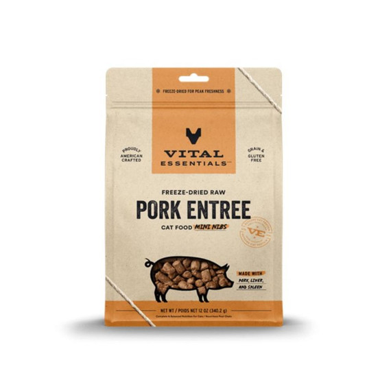 VE CAT CRUNCHY MINI NIBS PORK FD 12OZ