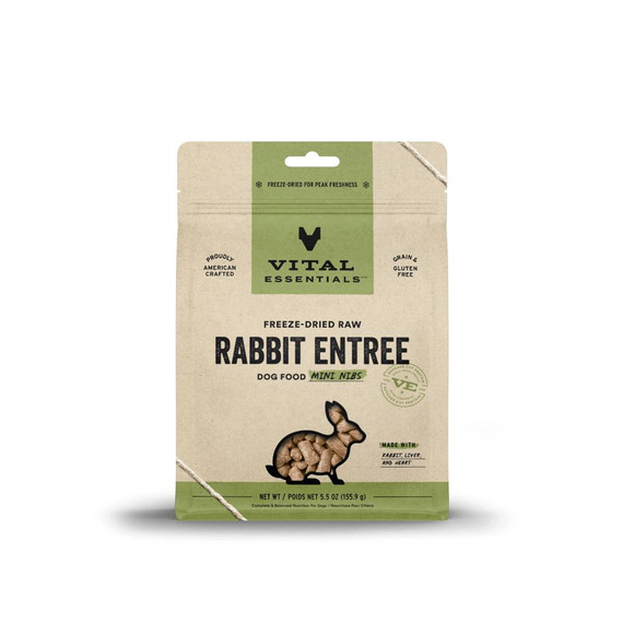 VE DOG CRUNCHY MINI NIBS RABBIT FD 5.5OZ