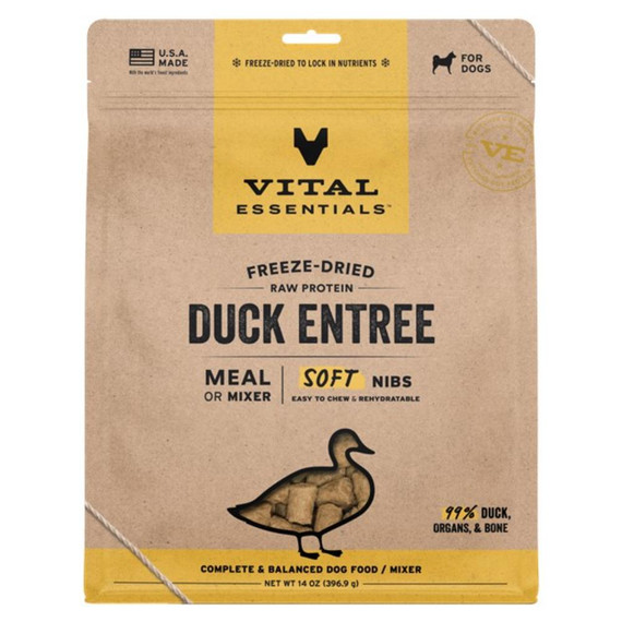 VE DOG SOFT NIBS DUCK FD 14OZ