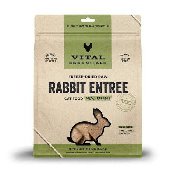 VE CAT MINI PATTIES RABBIT FD 15OZ