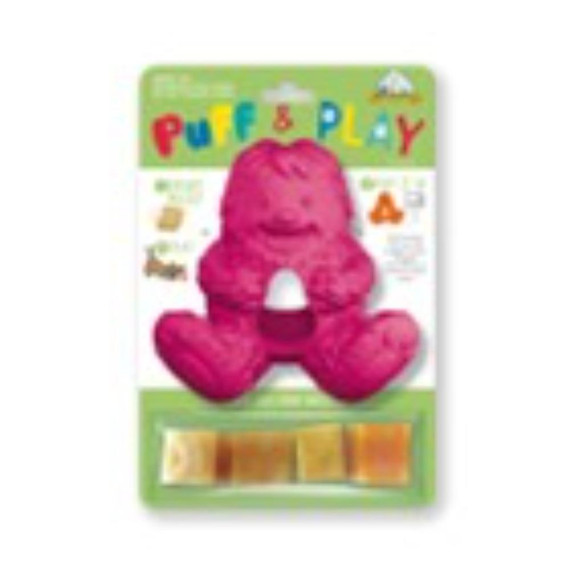 YETI DOG TOY PUFF & PLAY HANGRY YETI PINK