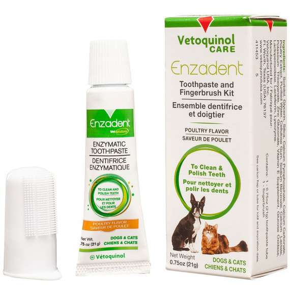 Vetoquinol Toothbrush and Toothpaste for Dogs & Cats