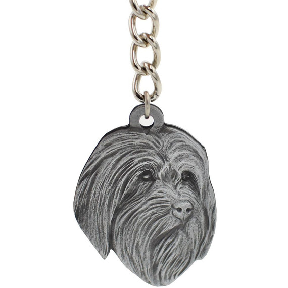 Dog Breed Keychain USA Pewter - Bearded Collie (2.5) Dog Breed Keychain USA Pewter - Bearded Collie (2.5)