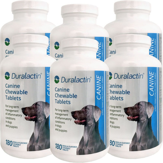 6-PACK Duralactin Canine 1000 mg (1080 tablets) 6-PACK Duralactin Canine 1000 mg (1080 tablets)
