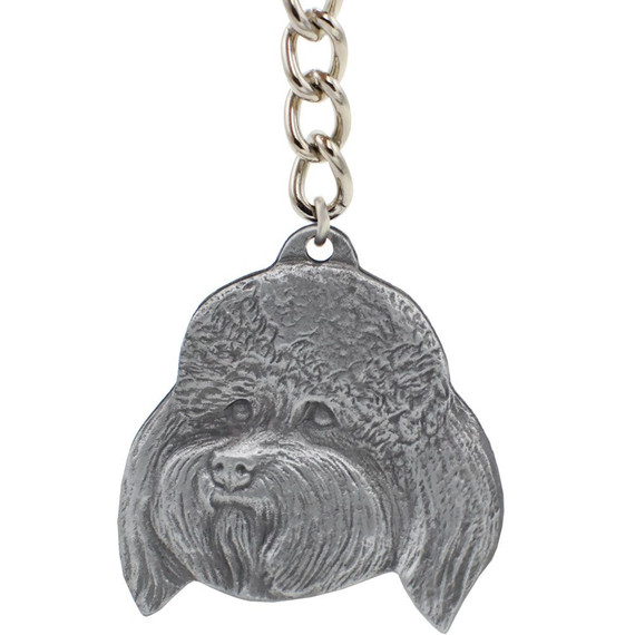 Dog Breed Keychain USA Pewter - Bichon Frise (2.5)