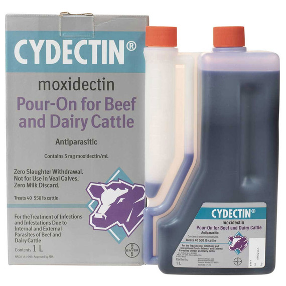Cydectin (Moxidectin) Pour-On for Beef and Dairy Cattle, 1 Liter Cydectin (Moxidectin) Pour-On for Beef and Dairy Cattle, 1 Liter