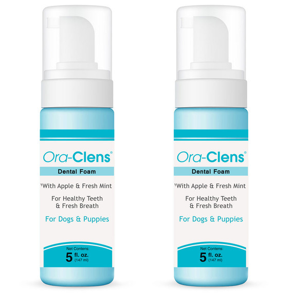 2-PACK Ora-Clens Dental Foam for Dogs & Puppies (10 fl oz)