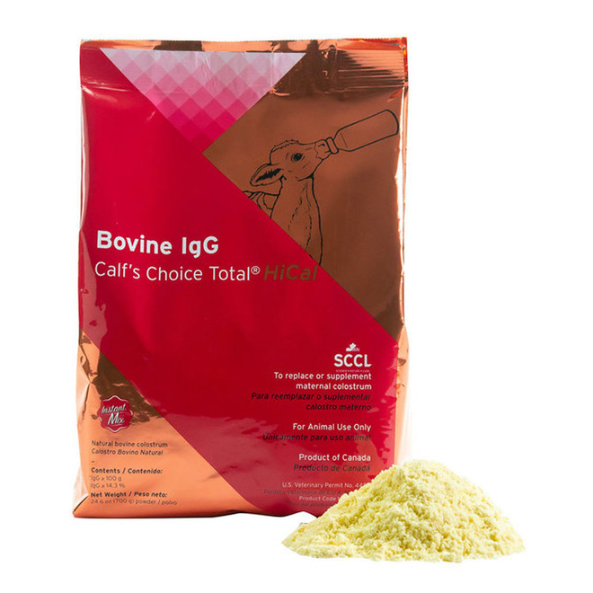 Calf's Choice Total HiCal Bovine IgG Colostrum Replacement, 700gm