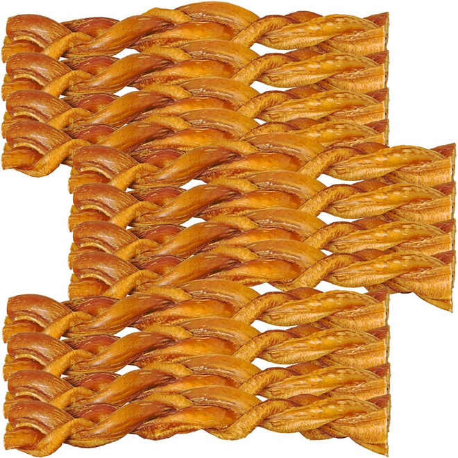 Redbarn 7" Braided Bully Stick (12 Pack)