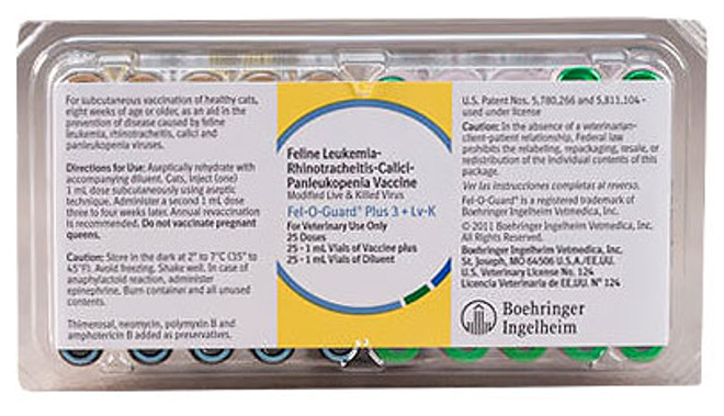 Fel-O-Guard Plus 3 + Lv-K (25 Doses)